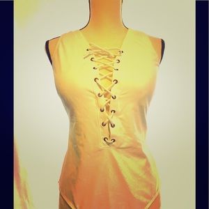 Ashley Graham Swimsuits for All white tank